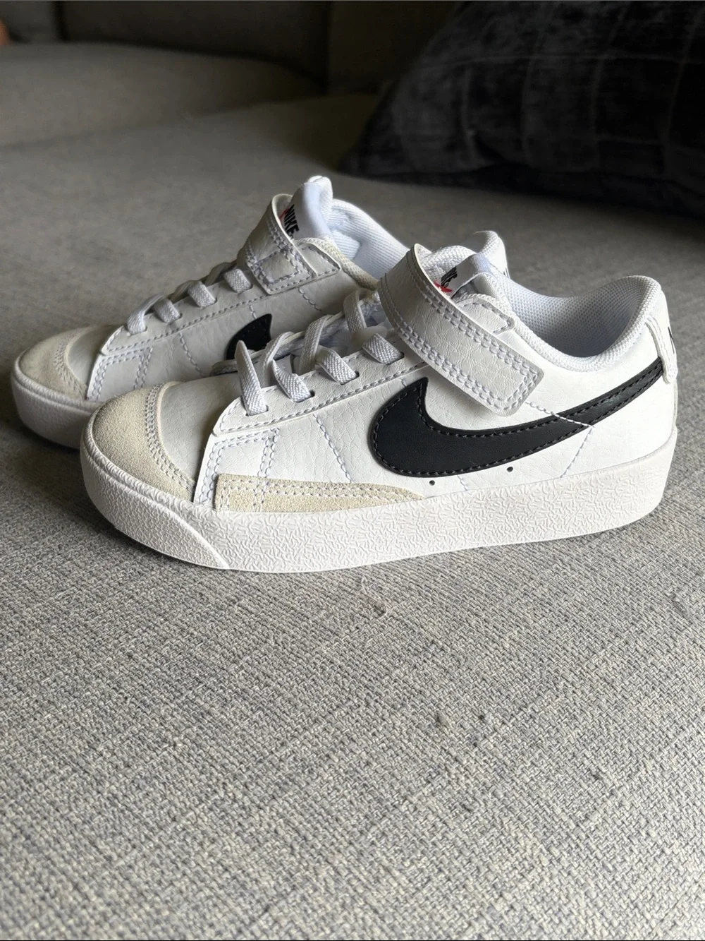 Nike Blazer Low 77’ Kids' White and Black Low-Top Casual Sneakers